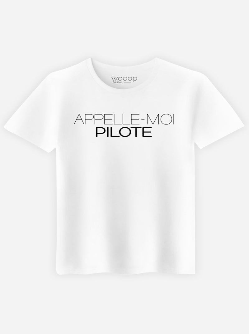 T-shirt Homme - APPELLE-MOI PILOTE Blanc - Kiabi