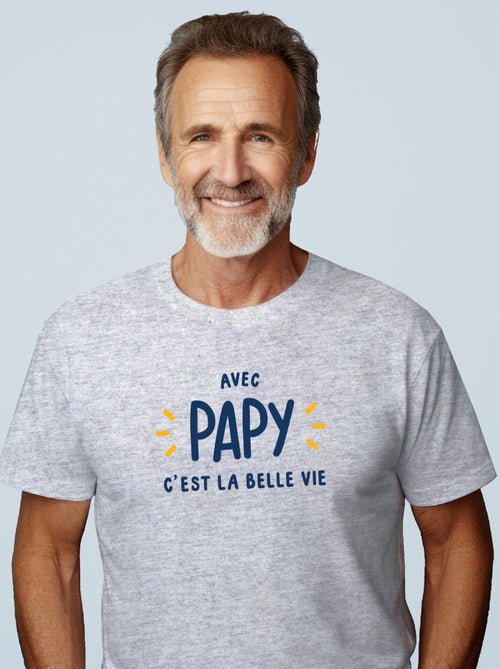 T-shirt Homme - AVEC PAPY C'EST LA BELLE VIE - Kiabi T-shirt Homme - AVEC PAPY C'EST LA BELLE VIE - Kiabi