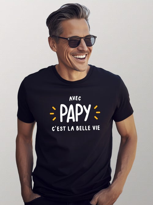 T-shirt Homme - AVEC PAPY C'EST LA BELLE VIE - Kiabi T-shirt Homme - AVEC PAPY C'EST LA BELLE VIE - Kiabi