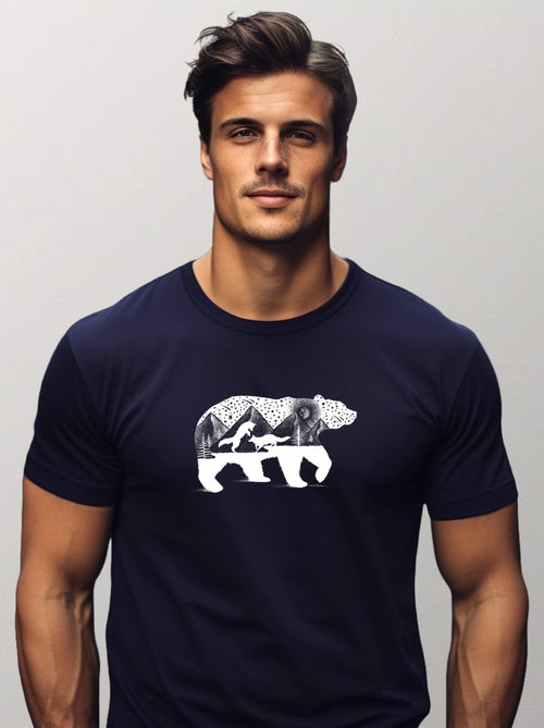 T-shirt Homme - BEAR AND FOXES - Kiabi T-shirt Homme - BEAR AND FOXES - Kiabi