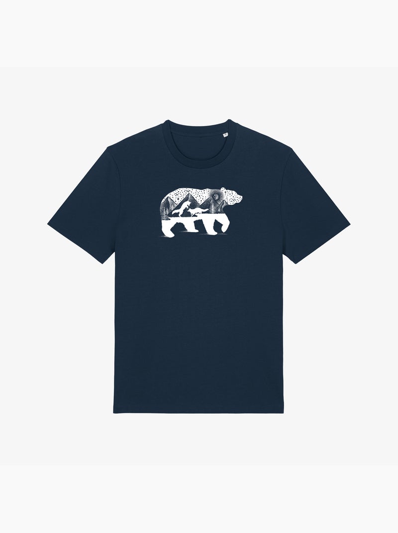 T-shirt Homme - BEAR AND FOXES Bleu marine - Kiabi