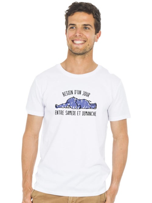 T-shirt Homme - BESOIN D'UN JOUR ENTRE SAMEDI ET DIMANCHE - Kiabi T-shirt Homme - BESOIN D'UN JOUR ENTRE SAMEDI ET DIMANCHE - Kiabi