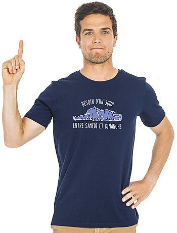 T-shirt Homme - BESOIN D'UN JOUR ENTRE SAMEDI ET DIMANCHE