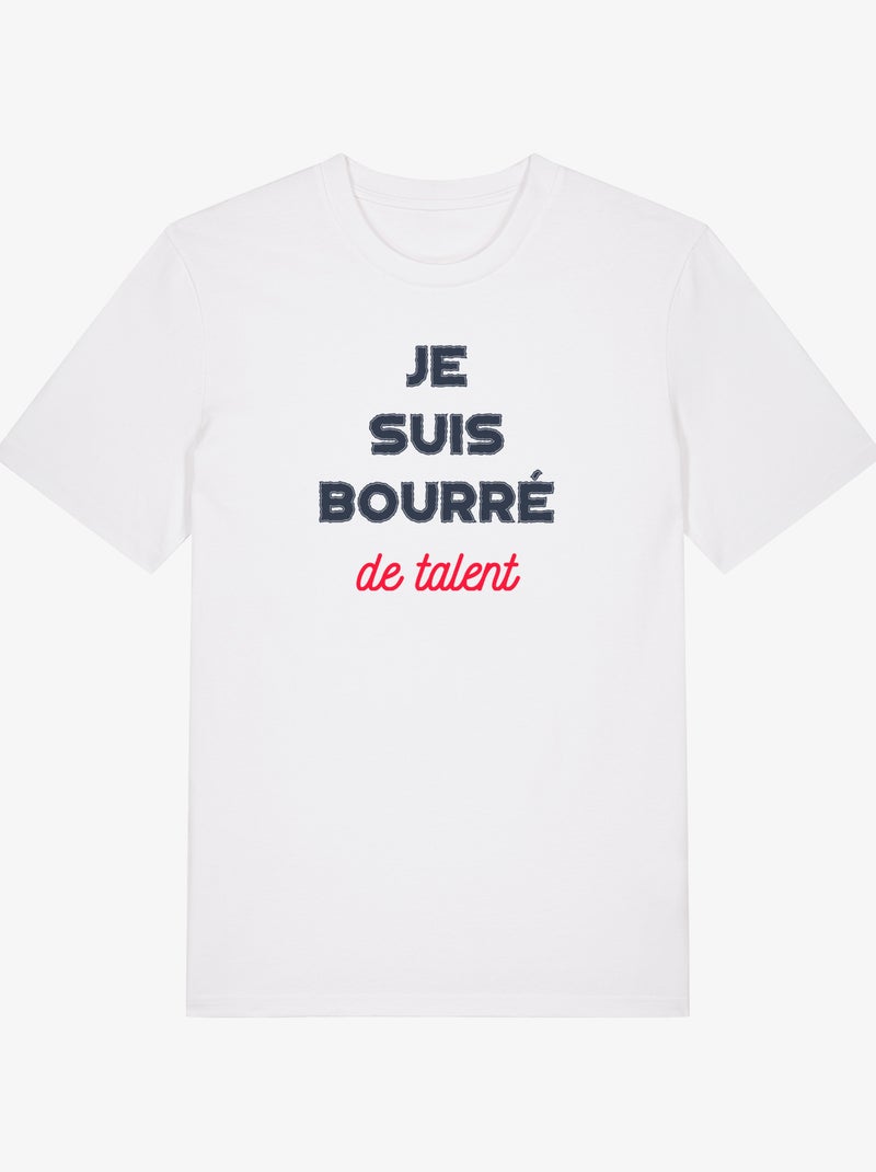 T-shirt Homme - BOURRE DE TALENT Blanc - Kiabi