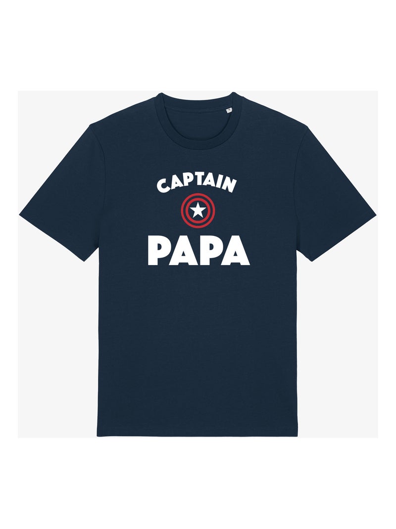T-shirt Homme - CAPTAIN PAPA ENKR Bleu marine - Kiabi