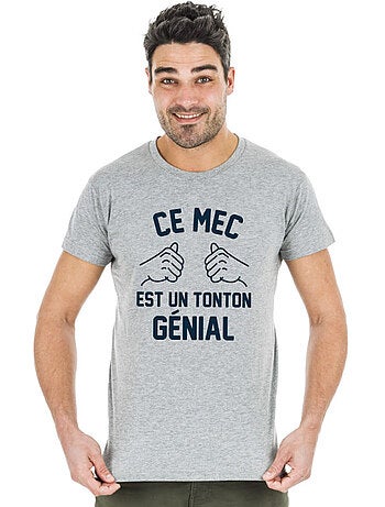 T-shirt Homme - CE MEC EST UN TONTON GÉNIAL