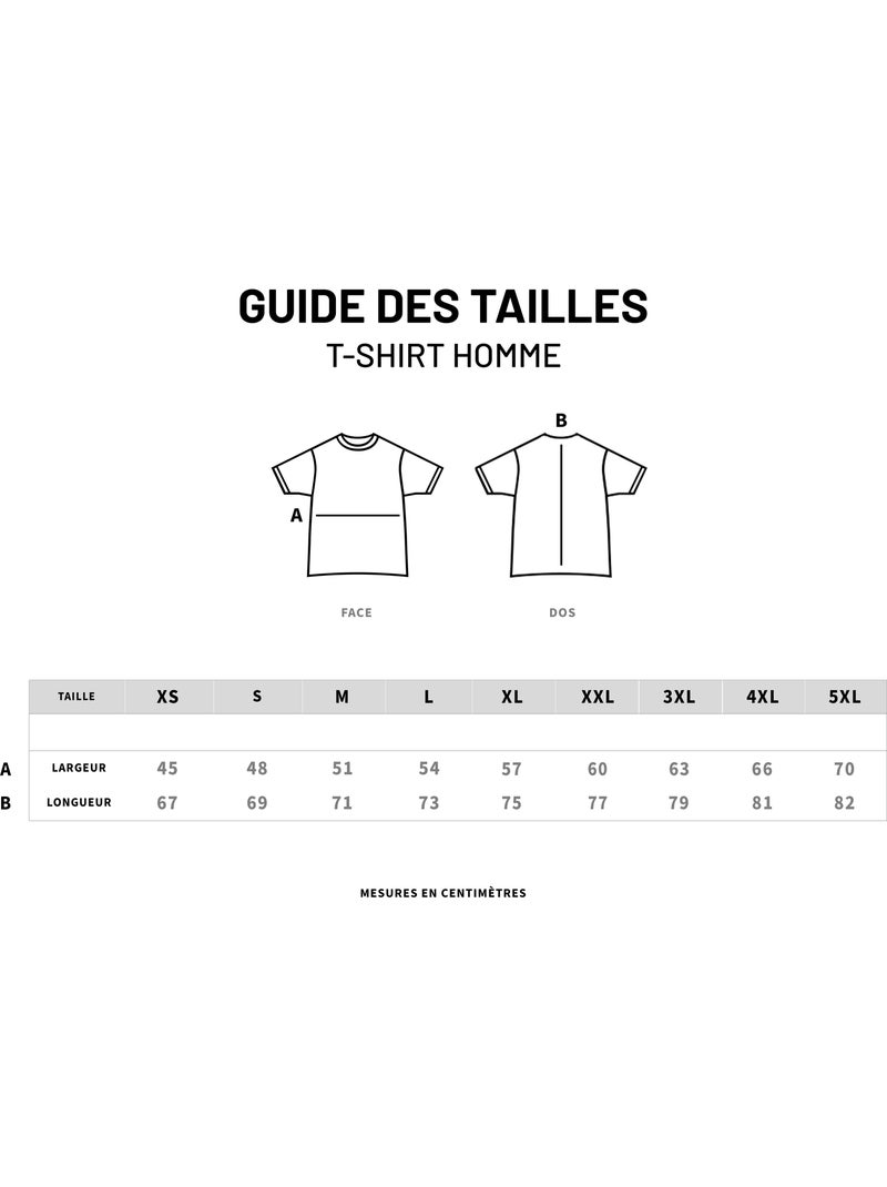 T-shirt Homme - C'EST PAS DE LA CHANCE C'EST DU TALENT Blanc - Kiabi