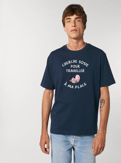 T-shirt Homme - CHERCHE SOSIE POUR TRAVAILLER A MA PLACE - Kiabi
