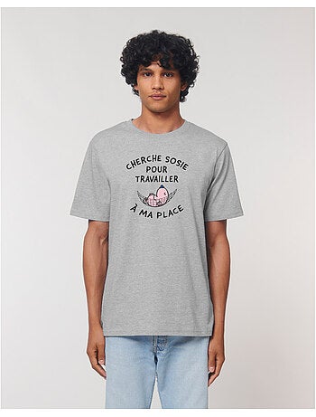 T-shirt Homme - CHERCHE SOSIE POUR TRAVAILLER A MA PLACE