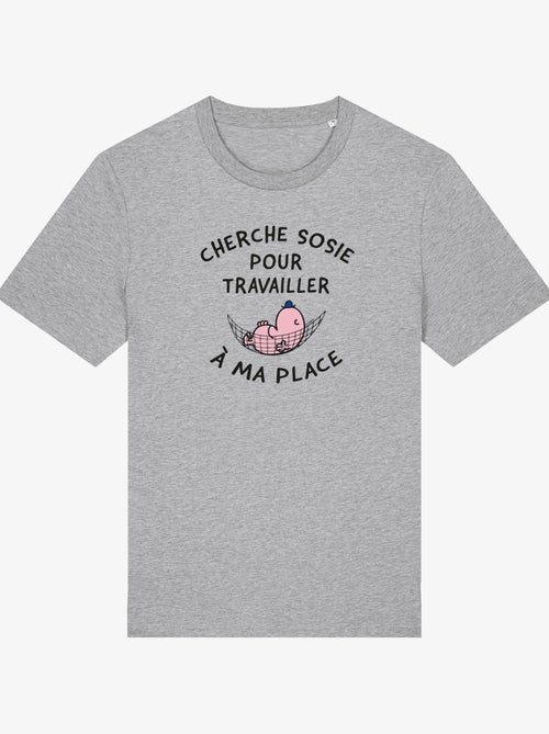 T-shirt Homme - CHERCHE SOSIE POUR TRAVAILLER A MA PLACE - Kiabi
