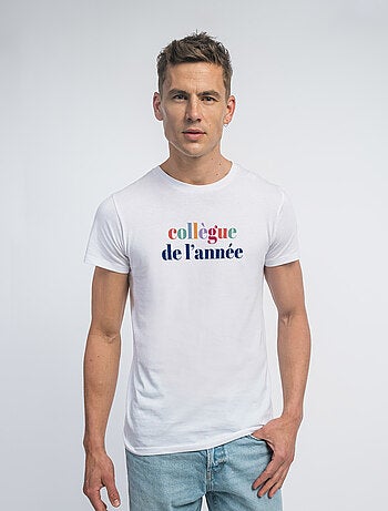 T-shirt Homme - COLLÈGUE DE L'ANNÉE COLORÉ