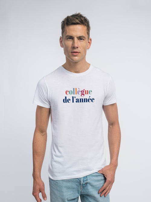 T-shirt Homme - COLLÈGUE DE L'ANNÉE COLORÉ - Kiabi T-shirt Homme - COLLÈGUE DE L'ANNÉE COLORÉ - Kiabi