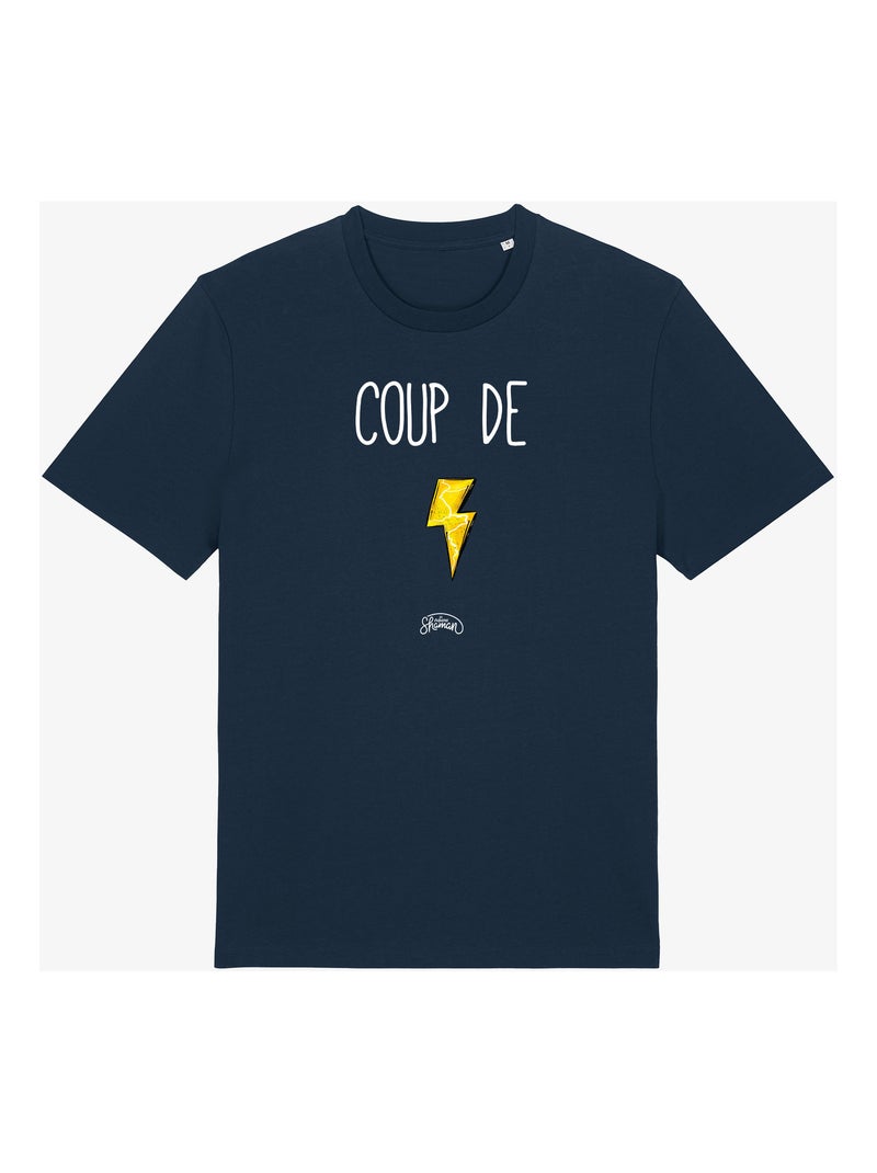 T-shirt Homme - COUP DE FOUDRE Bleu marine - Kiabi