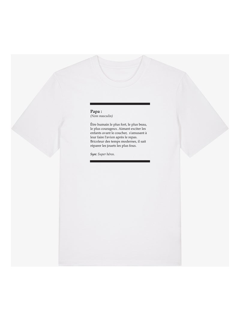 T-shirt Homme - DÉFINITION PAPA Blanc - Kiabi