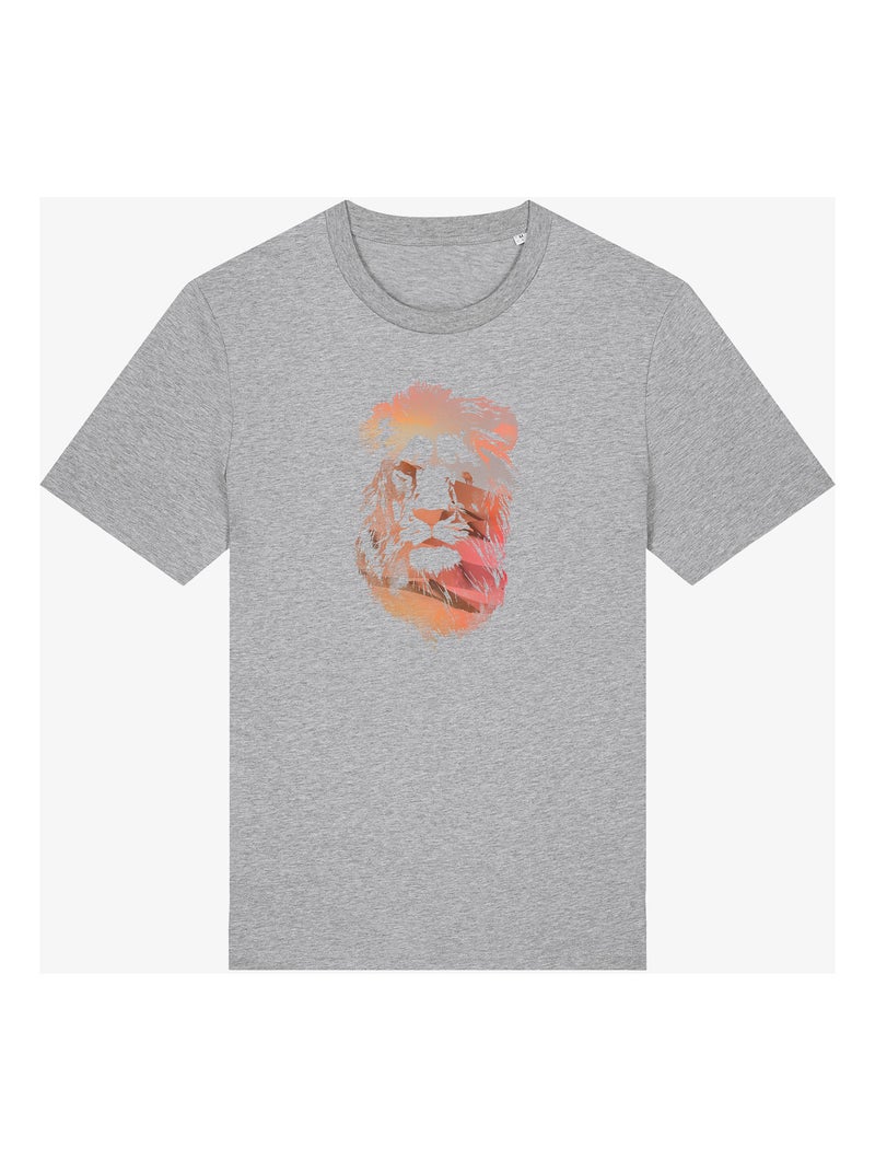 T-shirt Homme - DESERT LION Gris chiné - Kiabi