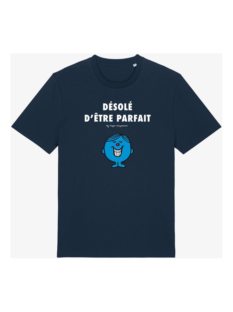 T-shirt Homme - DÉSOLÉ D'ÊTRE PARFAIT 2 Bleu marine - Kiabi