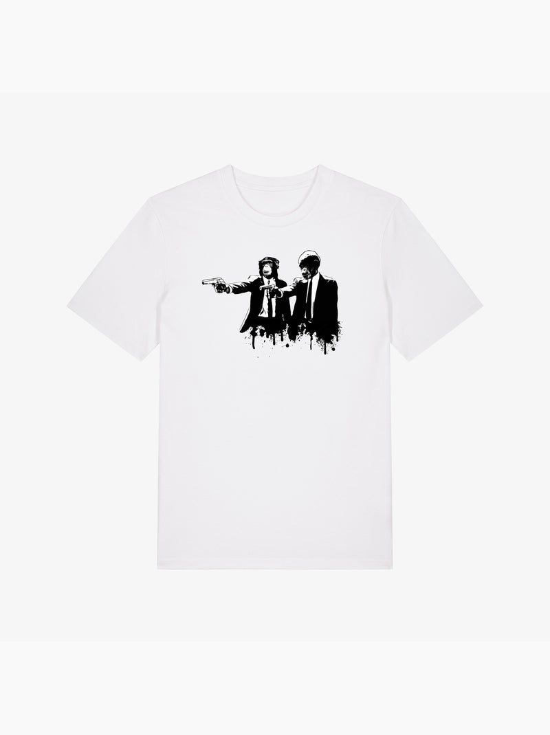 T-shirt Homme - DIVINE MONKEY INTERVENTION Blanc - Kiabi