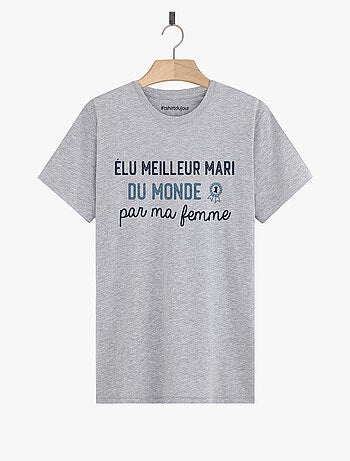 T-shirt Homme - ÉLU MEILLEUR MARI DU MONDE