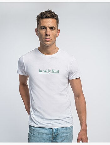 T-shirt homme - family first vert