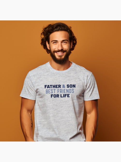 T-shirt Homme - FATHER AND SON BEST FRIENDS FOR LIFE - Kiabi T-shirt Homme - FATHER AND SON BEST FRIENDS FOR LIFE - Kiabi