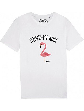 T-shirt homme - flemme en rose