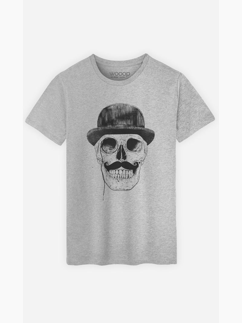 T-shirt Homme - GENTLEMEN NEVER DIE Gris chiné - Kiabi