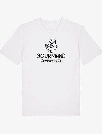 T-shirt homme - gourmand de pere en fils