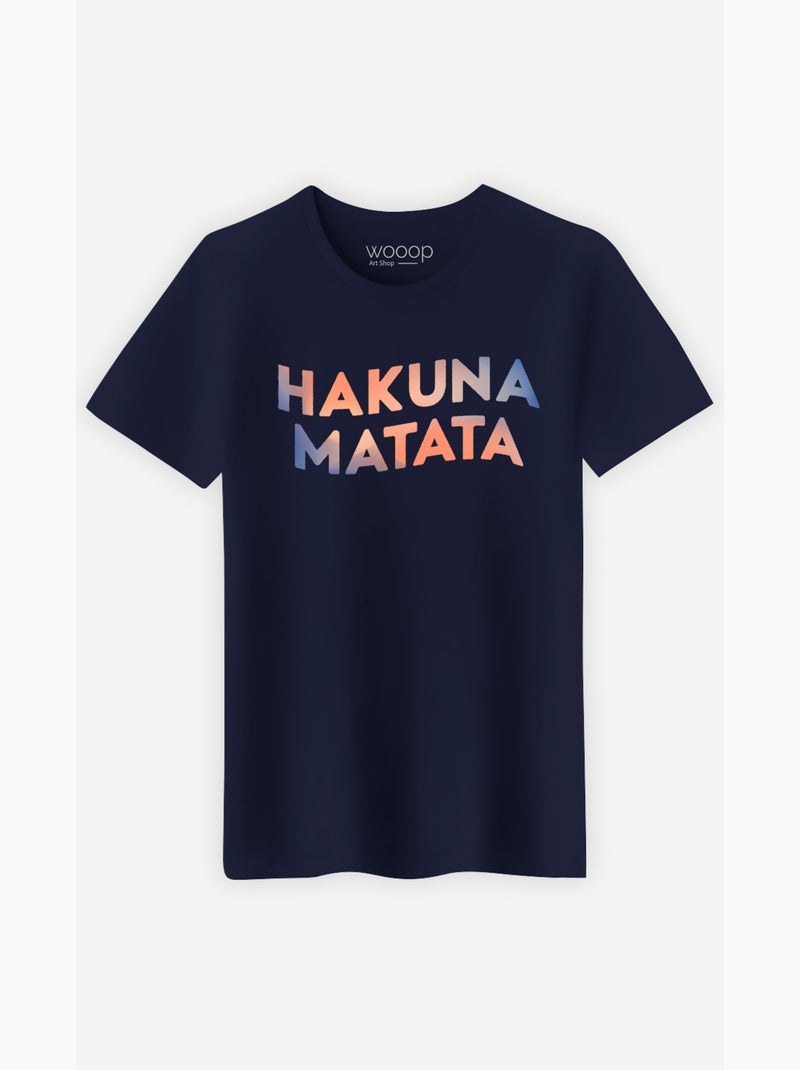 T-shirt Homme - HAKUNA MATATA 3 Bleu marine - Kiabi