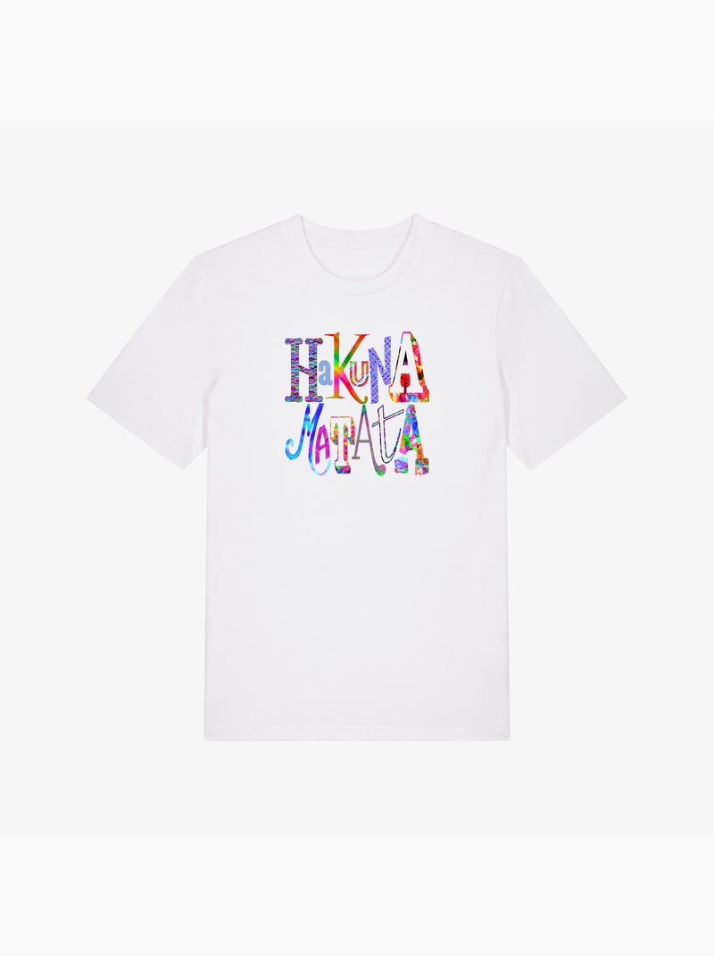 T-shirt Homme - HAKUNA MATATA COLOR Blanc - Kiabi