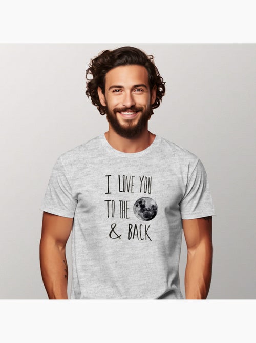 T-shirt Homme - I LOVE YOU TO THE MOON - Kiabi