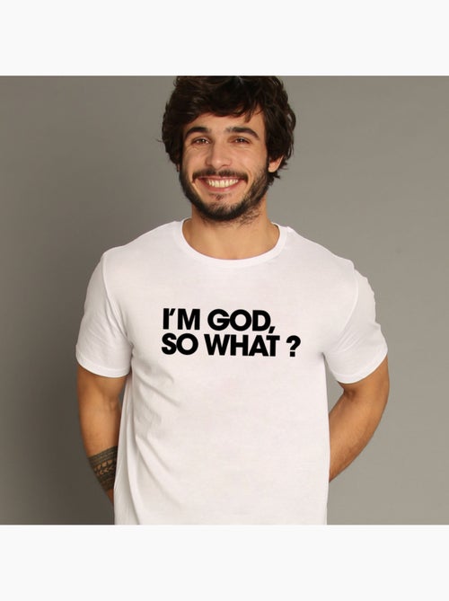 T-shirt Homme - I M GOD SO WHAT - Kiabi