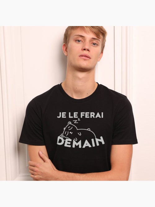 T-shirt Homme - JE LE FERAI DEMAIN - Kiabi