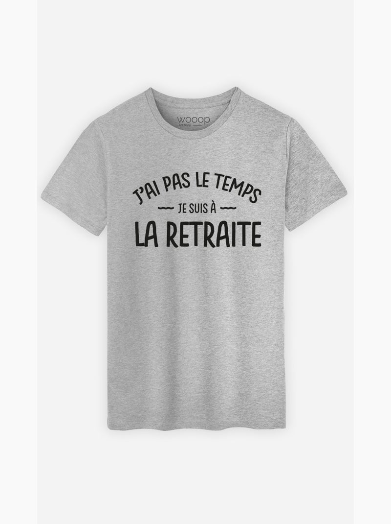 T-shirt Homme - JE SUIS A LA RETRAITE Gris chiné - Kiabi