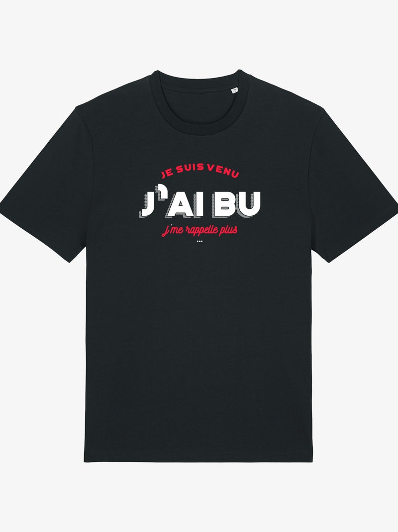 T-shirt Homme - JE SUIS VENU J'AI BU Noir - Kiabi