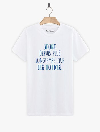 T-shirt Homme - JEUNE DEPUIS PLUS LONGTEMPS BLEU