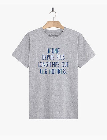 T-shirt Homme - JEUNE DEPUIS PLUS LONGTEMPS BLEU