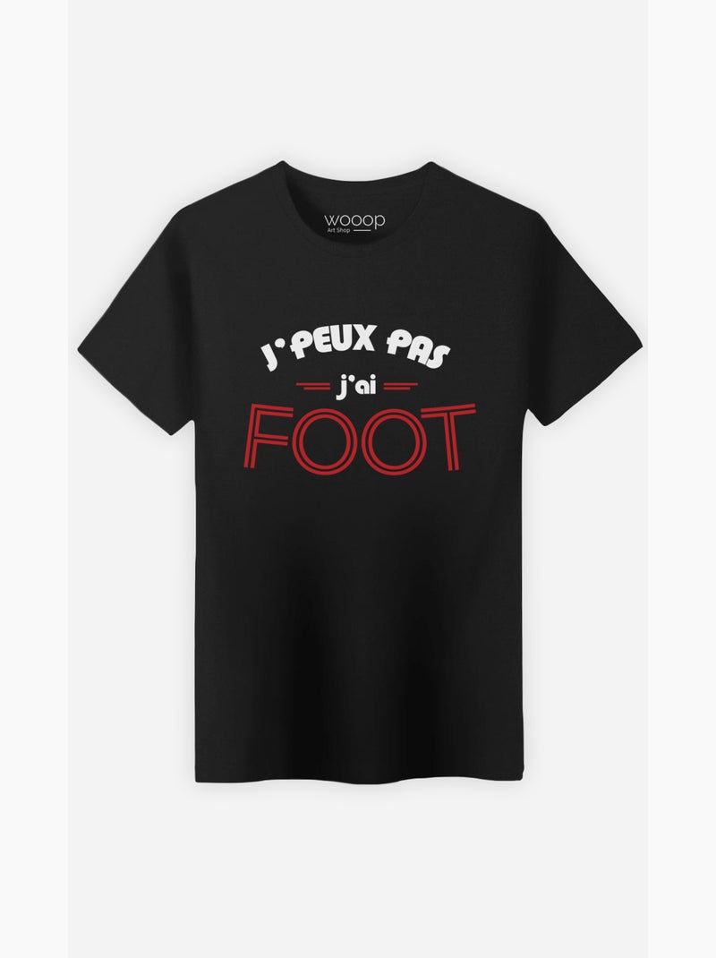 T-shirt Homme - J'PEUX PAS J'AI FOOT Noir - Kiabi