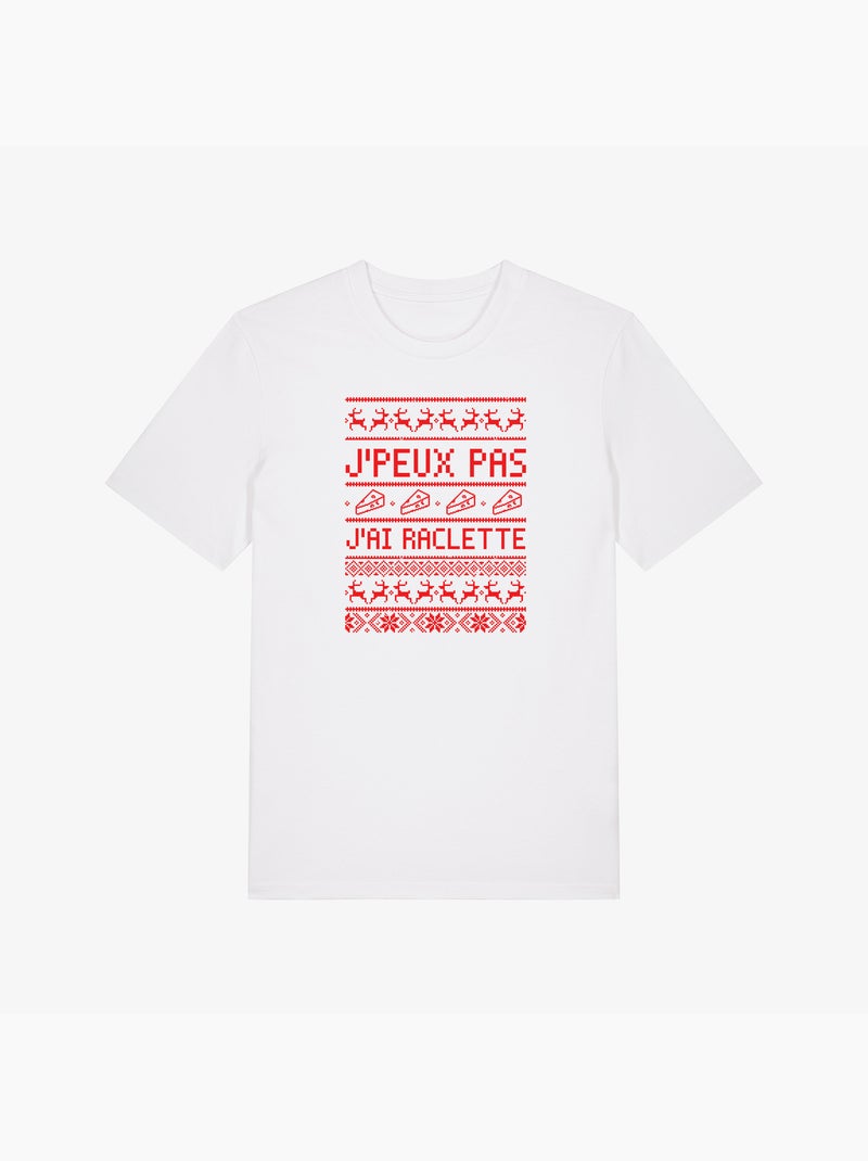 T-shirt Homme - J'PEUX PAS J'AI RACLETTE Blanc - Kiabi