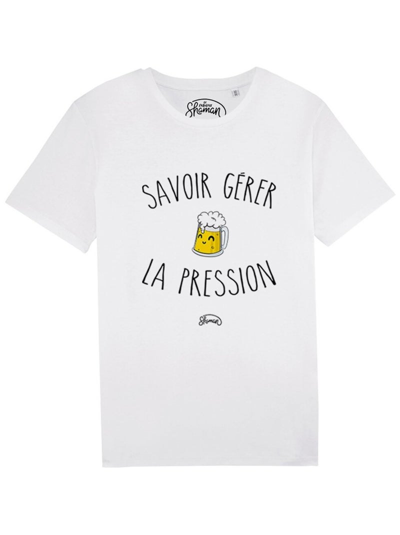 T-shirt Homme - LA PRESSION Blanc - Kiabi