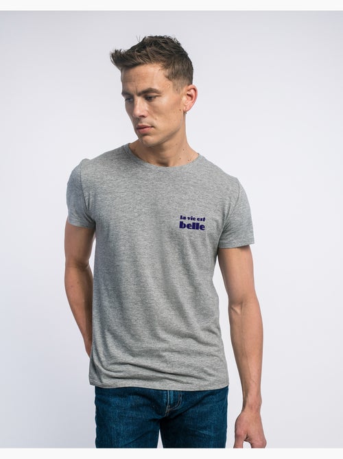 T-shirt Homme - LA VIE EST BELLE CŒUR - Kiabi T-shirt Homme - LA VIE EST BELLE CŒUR - Kiabi