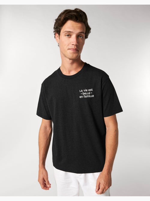 T-shirt Homme - LA VIE EST BELLE EN FAMILLE COEUR - Kiabi T-shirt Homme - LA VIE EST BELLE EN FAMILLE COEUR - Kiabi