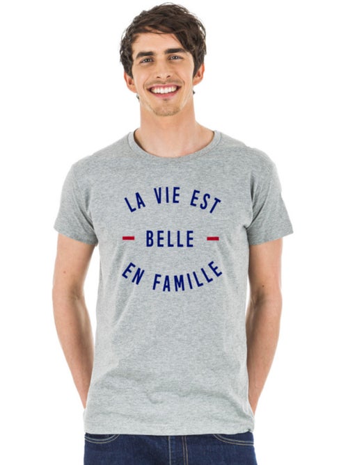 T-shirt Homme - LA VIE EST BELLE EN FAMILLE - Kiabi T-shirt Homme - LA VIE EST BELLE EN FAMILLE - Kiabi