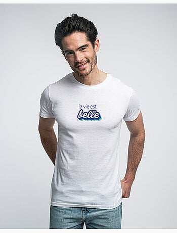 T-shirt Homme - LA VIE EST BELLE VERT