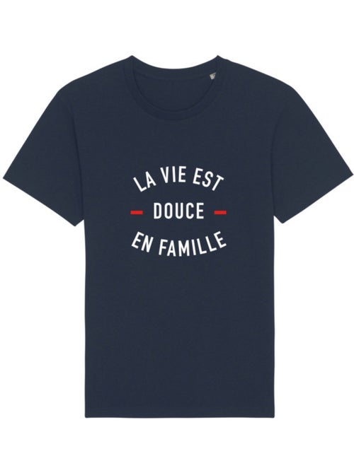 T-shirt Homme - LA VIE EST DOUCE EN FAMILLE - Kiabi