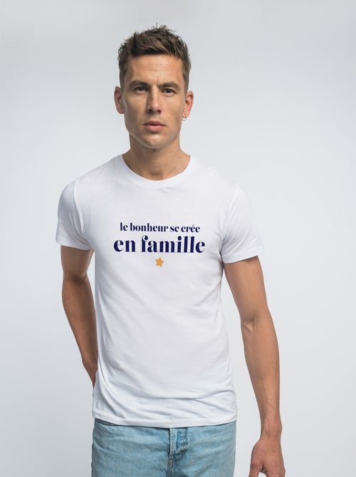 T-shirt Homme - LE BONHEUR SE CRÉE EN FAMILLE - Kiabi T-shirt Homme - LE BONHEUR SE CRÉE EN FAMILLE - Kiabi
