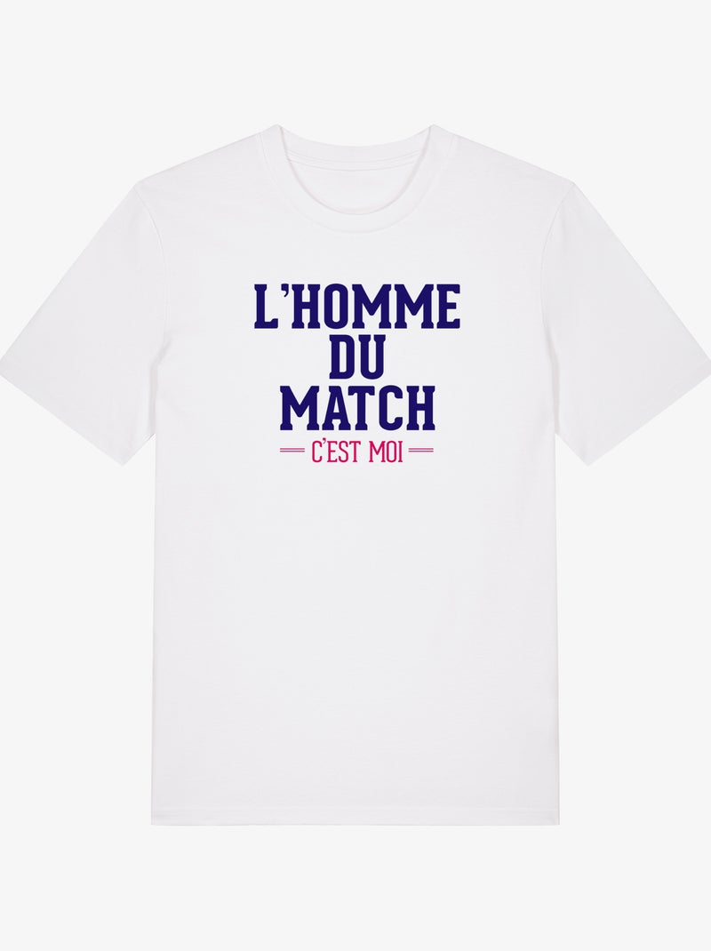 T-shirt Homme - L'HOMME DU MATCH C'EST MOI Blanc - Kiabi