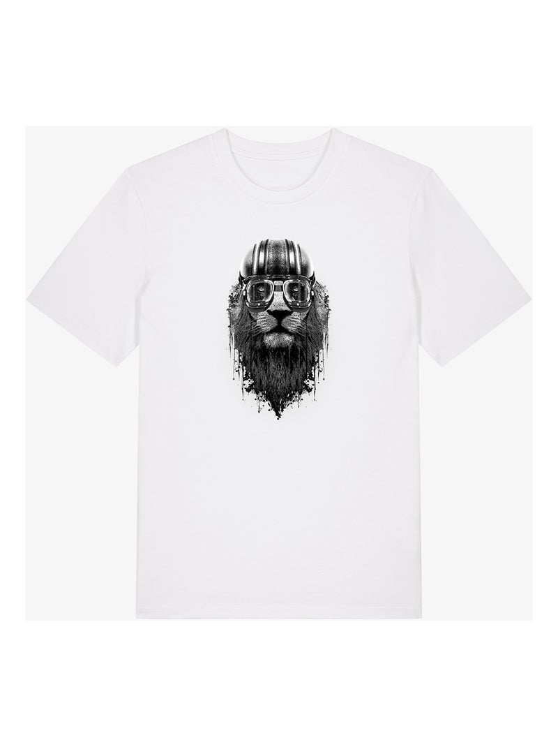 T-shirt Homme - LION RIDER Blanc - Kiabi