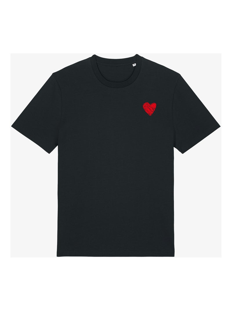 T-shirt Homme - LITTLE HEART Noir - Kiabi