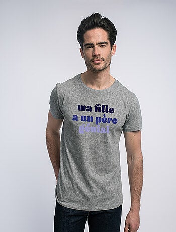 T-shirt Homme - MA FILLE A UN PÈRE GÉNIAL