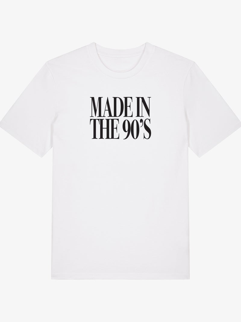 T-shirt Homme - MADE IN THE 90 S Blanc - Kiabi